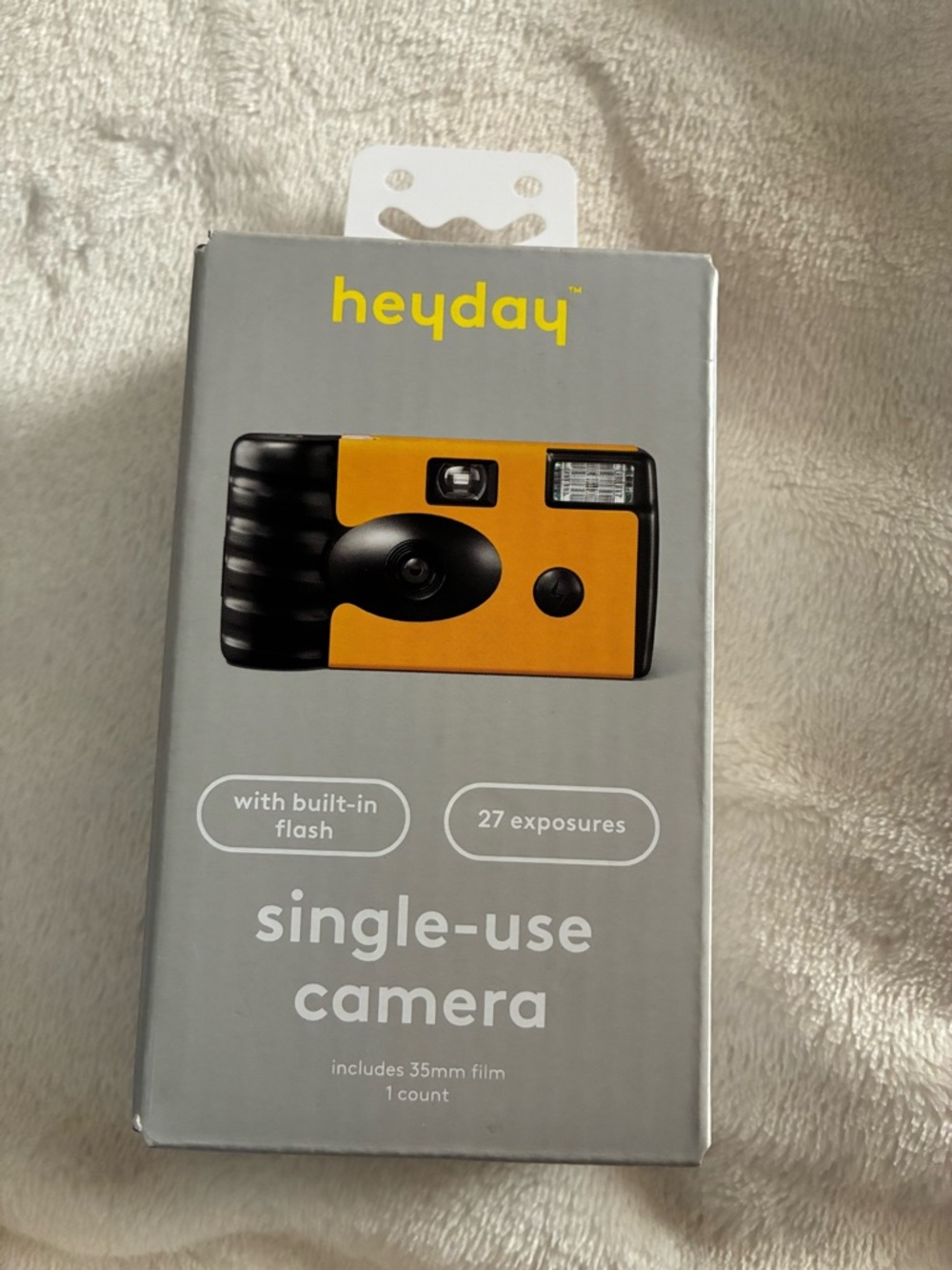 Heyday Single-Use 35mm Film Camera Yellow Built-In Flash 27 Exposures